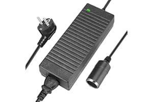 LEDMO Adaptateur d'Alimentation 12V 10A avec Embout de Cigarette, Transformateur 100-240V AC à 12v10a DC, Convertisseur électronique Automobile 120W.