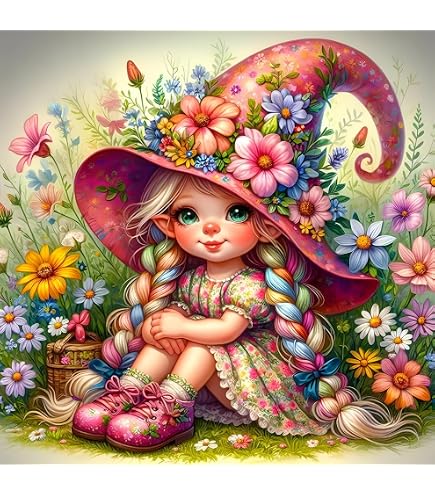 GDYEEH Elfe Diamond Painting Kit – 5D Runde Diamanten, 30x40 Cm, Für Anfänger, Inkl. Werkzeug