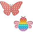 FunBlast Pop It - Popit Game, Poppet for Kids, Pop It Toy, Pop It Toys for Kids, Butterfly with Bee Pop it Fidget Toy for Kids, Pop It Fidget Toy, Stress Relief Toys (Pack of 2 Pcs)