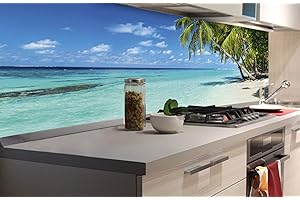 Dimex Küchenrückwand Folie selbstklebend Strand IM Paradies | Klebefolie - Dekofolie - Spritzschutz für Küche | Premium QUALITÄT - Made in EU | 180 cm x 60 cm