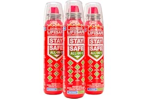 LIFESAFE TECHNOLOGIES Extincteur StaySafe All-in-1, Lot de 3 | pour la Maison, Voiture, Travail, Camping, Caravane, Bateau | Éteint Tout Les Types de Feux en Quelques Secondes
