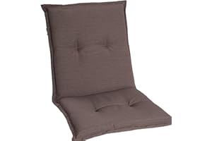 gardisun Gartenstuhlauflagen Niedriglehner I Extra Dicke Sitzauflagen I Made in Europe I Stuhlauflagen für Niederlehner Gartenstuhl I Auflagen mit extra hohem Komfort I 1er Set I Taupe