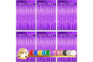 DAITY Lametta Vorhänge 6pcs Glitzervorhang, 6pcs Glitzervorhang Fringe, Folienfransen Vorhang 1m x 2m für Geburtstage Festivals Party ​Bühnendekor