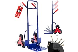 GARDEBRUK DEUBA® Diable d'escalier Pliable réglable Charge Max. 200kg 6 Roues déménagement Charge Lourde Atelier Diable de manutention Chariot Transport