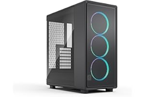 Fractal Design Epoch Black RGB - Tempered Glass Light Tint- High Airflow PC Gaming Case - Mesh Front Panel - Three Momentum 12 RGB Fans Included - Spacious Interior - ATX/mATX/ITX Support