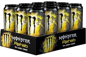 Monster Energy Rehab Lot de 12 Boissons énergétiques, 500 ml