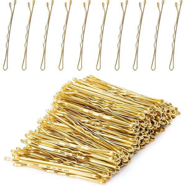 DALAETUS Haarspangen-Set – 400 Stück, 5 & 6 Cm, Gold & Schwarz, Für Alle Haartypen