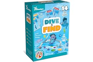 Science4you Water Games for Kids - Water Cards and Figures for Kids, Make a Fun Pool Party, Swiming Pool Dive Toys, Summer Outdoor Gift & Bath Gift for Girls & Boys Age 3 4 5 6+ Yeards Old