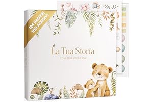 SWEETY FOX SweetyFox - Album Nascita Bambino e Bambina - 5 primi anni - 124 pagine e 100 adesivi - Regali nascita bimba per la lista nascita bebè