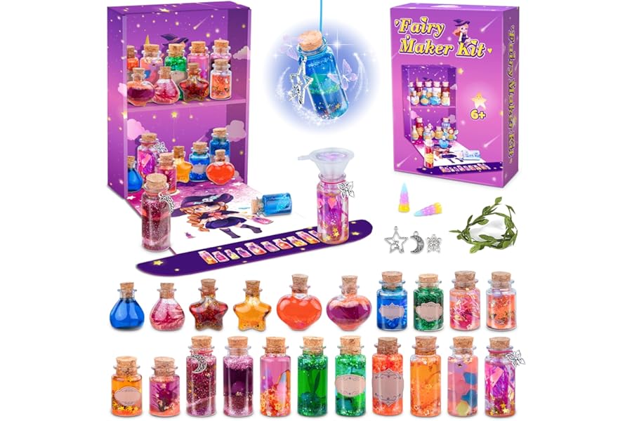 FairyMaker Potion Making Kit Children, Arts and Crafts Potions Kits for Kids, Creative DIY Fairy Toys & Magic Potions for 6 7 8 9 10 Years Old Girls, Birthday Gifts for Girls