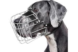 CleverTail Extra großer Maulkorb für Dogge – Käfig-Maulkorb gegen Bellen und Beißen – Metall-Körbchen-Maulkorb für große Hunde wie Rottweiler, Cane Corso, Retriever, Mastiff