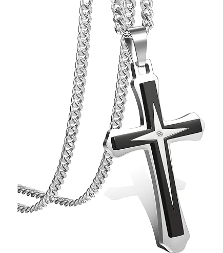 Collana Uomo Con Ciondolo Croce E Drago - Acciaio Inossidabile, Stile Vintage E Tendenza, Lunghezza 55 Cm - Foto 7