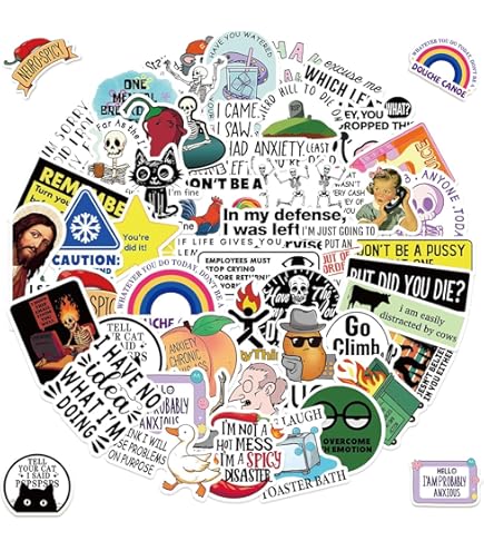 APAREAL Anime Sticker Set - 50 Stück Lustige Aufkleber Für Laptop & Mehr