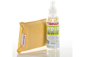 Tibhar Set di pulizia per ping pong, con spugna combinata, per la cura del rivestimento, spray per rivestimento, 125 ml