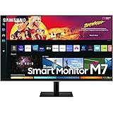 Samsung Smart Monitor M7 (S32BM702), Flat 32', 3840x2160 (UHD 4K), Piattaforma Smart TV, Airplay, Mirroring, Office 365, Wire