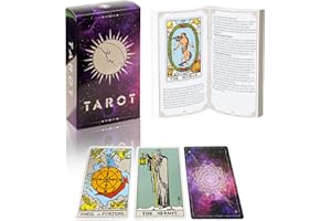 IXIGER Tarot Cards Deck with Guidebook,78 Classic Tarot Cards Deck Standard Size 4.75" x 2.76",Riginal Tarot Card Decks for Beginners and Expert,Future Telling Cards Game.