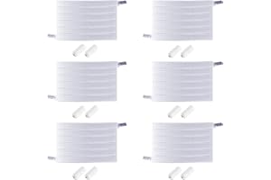 BOXLUNT 6 Paires Lacets Elastique, Lacets Chaussures avec Fermeture en Métal, Lacet Elastique Enfant et Adulte, Plat Élastiques Lacets Sans Noeuds Adaptés aux Chaussures de Sport Course - Blanc