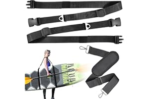 gaoduanluoluo Sangle de Transport pour Planche de Surf, Bandoulière Réglable pour Kayak, Sup, Paddle, Canoë, Longboard, Accessoires de Planche