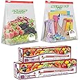 Shalimar Zip 'N' Slider Bag Plastic Combo Pack Size (Medium + Large) Zip Lock/Vegetable/Fridge/Multipurpose Storage Bag Pack of - 2 (30 Bags) Reusable and Reclosable with Slider Lock
