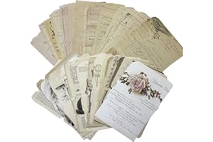 HRASY 51 pezzi per scrapbooking carta decorazione vintage per album di ritagli, accessori fai da te, kit junk journal pagine retro Craft carta decorativa per album, diari, scrapbook fai da te, stile C