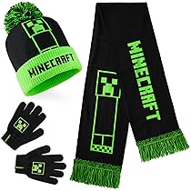 Minecraft Bonnet Garçon Ado Ensemble Vêtement Accessoires