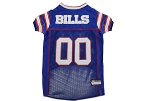 Pets First Buffalo Bills Dog Jersey, X-Large, Buffalo Bills Colors, Poly-mesh and Satin, Pull On, NFL Jerseys, Unisex, Breathable, for All Breed Sizes