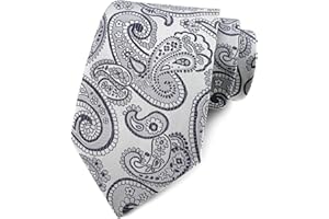 marysgift Men's Ties for Wedding Paisley Necktie Formal Business Tie Floral Jacquard Tie Set 57.48"x3.15"