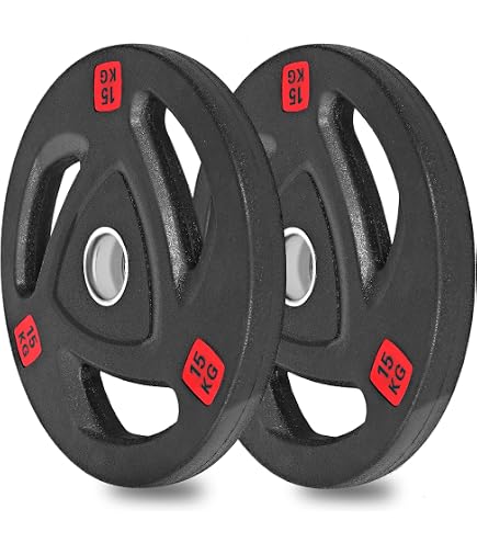 Disques Poids Troy 30mm Alésage - 2 Pièces Pour Barre Haltères 1 Pouce - Musculation Maison - Fonte Revêtue