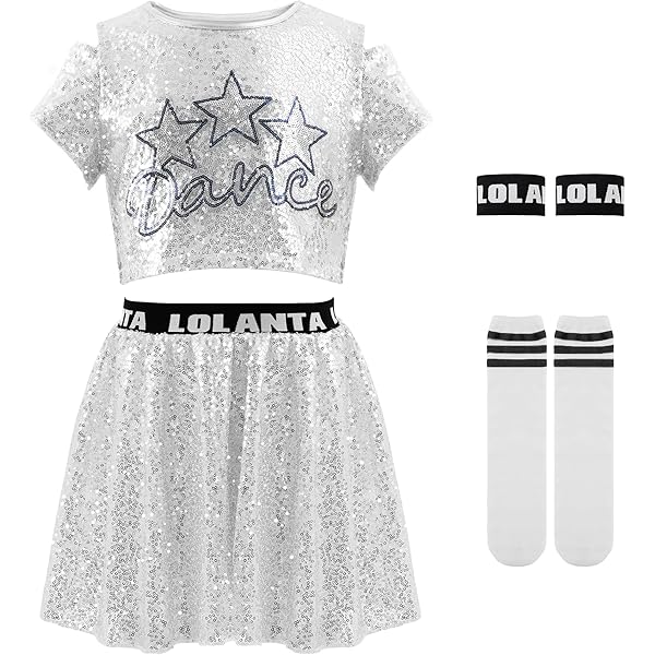 Costume Da Ballo Bambini Con Paillettes - Set Giacca E Pantaloni Hip Hop, Per Esibizioni - Foto 4