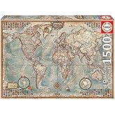 Educa Puzzle Political Map Of The World 16005 1500'l&uuml;k