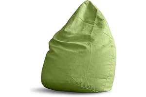 Lumaland Poltrona Sacco Pouf Puff Luxury XL Plus Comfortline 220 lt Cuciture rinforzate Verde