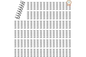 HEILOK Edelstahl Druckfeder 100 Stück Metall Spiralfeder Druckfeder Stahlfeder 3mm Außendurchmesser 10mm Länge Druckfeder für Federspielzeug Werkzeuge, Silber