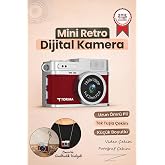 Mini Dijital Kamera Selfie Video Vlog Kamerası Mini Anahtarlık 1080P CMR35 Bordo