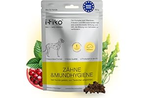Itiko - Natürliche Hund Zahnpflege Snacks - Natürliche Leckerlis für Hunde - Mundgeruch Hund Bekämpfen - Alternative zu Zahnsteinspray