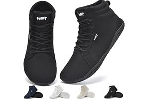 Wizshoe Chaussures Femme Homme Minimaliste Trail Pieds Nus Barefoot Baskets Hautes Décontractées Running Baskets Marche Unisexe Large Orteil Trekking Sneakers Respirant Poids Léger