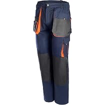 Pantalon Cargo De Travail Homme Avec Genouillères - Tissu Stretch Polycoton, 9 Poches - Pour Chantier, Jardinage, Randonnée