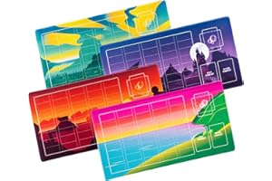 Doomlings Playmats, Game Mat For Card Game Includes 4 Unique Designs (Pack of 4) 11" x 22"