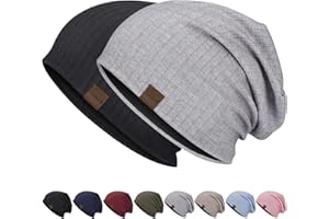 HAMUNI Slouchy Beanie Hip-Hop Weiche Leichte Laufende Beanie Mütze Atmungsaktivität Erwachsene Zwerg Hüte Chemo Cap Schädel Cap für Herren Damen