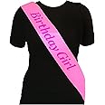 SASH Birthday Girl Hen Night Party Celebration Pink Fabric Accessory