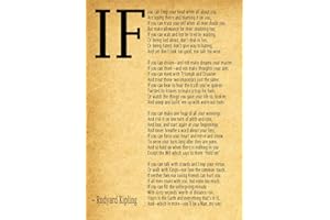 WALLBUDDY IF Poem Art Print IF Poem by Rudyard Kipling Art Print IF Poster If Poem Poster If Poem Print If Poem Wall Art If you can If by Kipling Poem (5 x 7, Vintage)