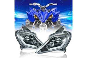 ‎BAMOTOOP bamotoop 64W Motorrad LED Scheinwerfer E Geprüft Hi/Lo Beam DRL Weiß mit Blinker Bernstein Integration Scheinwerfer für Yamaha ATV Raptor 700 2006-2022 YFZ 450 YFZ450R YFZ450X Wolverine 450