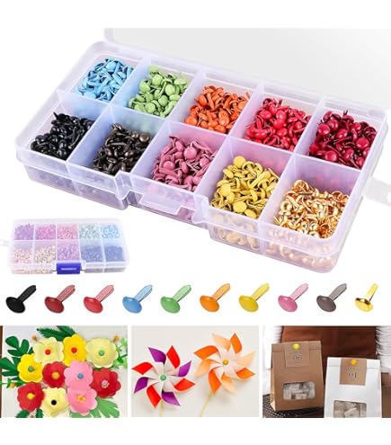 220 Fermacampioni Multicolore MHwan - Per Scrapbooking, Fai-Da-Te, Decorazioni Artigianali