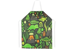FenFang Grembiule da Cucina Bambino Bambina, Grembiule Pittura Bambini con Tasche Dinosauro, Grembiuli da Artista Cuoco Chef per Cottura Gioco Mestieri Artistica Festa Ragazze Ragazzi 3 4-10 Anni