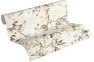 Michalsky Living Vliestapete Dream Again Tapete floral 10,05 m x 0,53 m creme beige grün Made in Germany 364982 36498-2