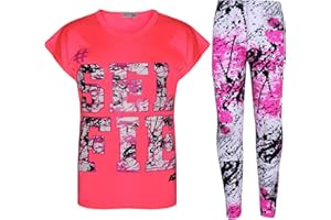 A2Z 4 Kids Mädchen Tops Kinder #Selfie Spritzer Druck T Shirt Oberteile & Mode Spritzer Druck Leggings Setzen Neu Alter 5 6 7 8 9 10 11 12 13 Jahre
