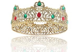 LEEMASING Coronas de metal para hombres, adultos, hombres, cumpleaños, graduación, fiesta de regreso a casa, corona, corona de rey para cosplay, boda, cumpleaños, regreso a casa (oro oscuro)