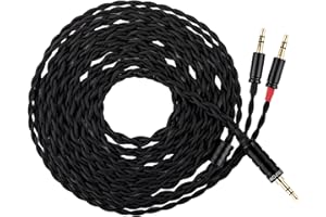Linsoul Tripowin Nova Kabel do słuchawek do monitora, przewód do słuchawek nausznych, 4-żyłowy, srebrna folia/hybrydowy kabel OCC, 2 m, podwójny kabel 3,5 mm do 4,4 mm/3,5/XLR, dla audiofilów (3,5 mm