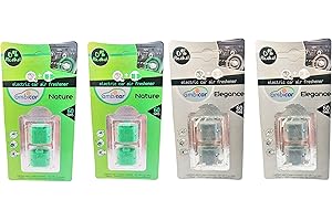 Keep Your Essence - Pack 4 Recambios, Ambientador de Coche Ambicar. No incluye Difusor Eléctrico. Esencias Naturales 0% Alcohol. Aroma (Neutro y Limpio – Floral y Delicado)