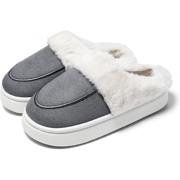 Ciabatte Invernali Da Donna In Memory Foam - Antiscivolo, Morbide E Calde Per Interni Ed Esterni - Taglie UK 3-4 / 5-6 (EU 36-39) - 3
