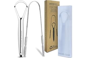 DENTAPLEX Zungenschaber für Erwachsene zungenreiniger zungenschaber tongue scraper aus Metall und Edelstahl Stellen Sie frischen Atem Wieder her.